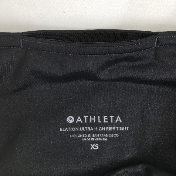 Athleta Elation Ultra High Rise Tight Soft Yoga Leggings Full Length Black Sz XS - Picture 9 of 12
